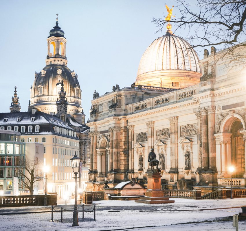 Blick auf die Frauenkirche und die Kunstakademie Dresden. - Foto: Michael R. Hennig View of the Frauenkirche and the Dresden Academy of Arts. - Photo: Michael R. Hennig